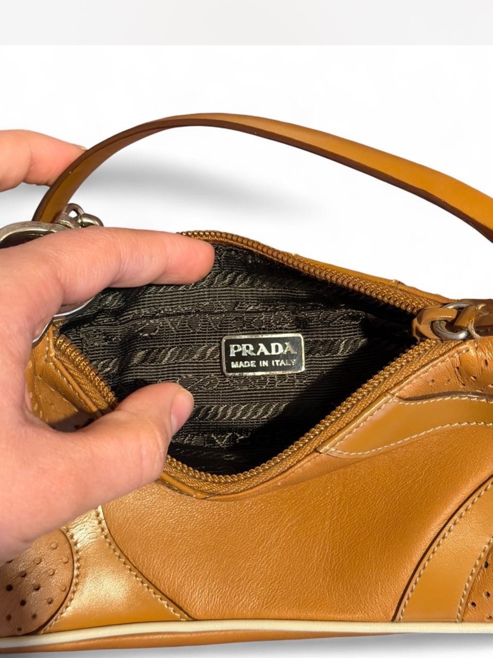 PRADA⭐️Authentic! Tan Leather Mini Bag! - Picture 4 of 4